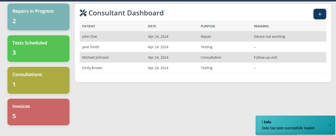 Consultant Dashboard